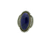 Terry Martinez, Ring, Lapis Lazuli, Stamping, Silver, Navajo Handmade, 9