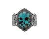 Hank Vandever, Bracelet, Kingman Turquoise, Silver, Navajo Handmade, 6 3/8"