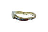 Julian Arviso, Watch Bracelet, 14k Gold, Multi Stone, Navajo Handmade, 7