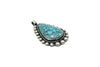 Navajo Handmade, Pendant, Number Eight Turquoise, Unsigned, Circa 1950s, 1.6