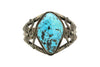 Navajo Bracelet, Unsigned, Ithaca Peak Turquoise, Old Style, Circa 1970s, 7 3/16"