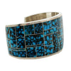 Peterson Chee, Bracelet, Candelaria Turquoise, Channel Inlay, Navajo, 7 1/4"