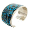 Peterson Chee, Bracelet, Candelaria Turquoise, Channel Inlay, Navajo, 7 1/4"