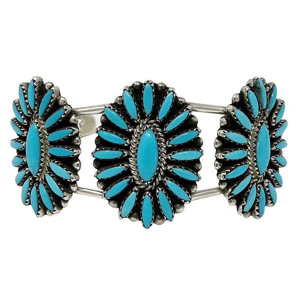 George Gasper, Bracelet, Cluster, Sleeping Beauty Turquoise, Zuni Made, 7