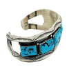 Freddie Maloney, Row Bracelet, Sleeping Beauty Turquoise, Navajo Made, 6 3/4"