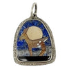 Monty Claw, Inlay Pendant, Fawn, Shell, Lapis, Marble, Navajo Handmade, 2 1/8"