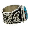 Bo Reeves, Ring, Egyptian Turquoise, Stamping, Revival, Navajo Handmade, 7