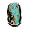 Julian Chavez, Revival Ring, Number Eight Turquoise, Navajo Handmade, 9