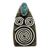 Alex Sanchez, Ring, Turquoise Mountain, Rock Art, Navajo Handmade, 9 1/2