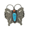 Herman Smith, Bracelet, Butterfly, Turquoise, Spiny Oyster Shell, Navajo, 6 3/8"