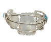 Melvin, Tiffany Jones, Cluster Bracelet, Turquoise, Coral, Navajo Made, 6 3/4"
