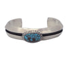 Julian Chavez, Bracelet, Egyptian Turquoise, Triangle, Navajo Handmade, 6 7/8"