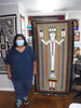 Norah Bitah, Pictorial, Yei’, Navajo Handwoven Rug, Wool, 72” x 37”