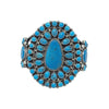 Tyler Brown, Cluster Bracelet, Kingman Turquoise, Navajo Handmade, 6 1/2"