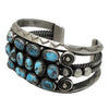 Calvin Martinez, Bracelet, Persian Turquoise, Three Row, Navajo Handmade, 6 7/8"