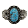 Calvin Martinez, Bracelet, Kingman Turquoise, Revival, Navajo Handmade, 6 1/2"