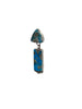 Selena Warner, Pierced Earrings, Kingman Turquoise, Navajo Handmade, 2"