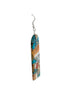 Jameson Pete, Earring Tab, Mohave Turquoise, Navajo Handmade, 3 3/8"