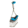 Mildred Ukestine, Earrings, Sleeping Beauty Turquoise, Zuni Handmade, 2 1/8"