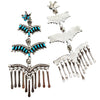 Rose, Darryl Fambrough, Turquoise Chandelier Earrings, Zuni Handmade, 3 3/4"