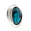 Lyanne Goodluck, Earrings, Egyptian Turquoise, Silver, Navajo Handmade, 1 1/8”