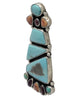 Vernon, Clarissa Hale, Earrings, Turquoise, Spiny Oyster Shell, Navajo, 2 1/4"