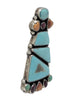 Vernon, Clarissa Hale, Earrings, Turquoise, Spiny Oyster Shell, Navajo, 2 1/4"