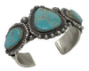 Calvin Martinez, Bracelet, Revival, Number Eight Turquoise, Navajo Made, 6 5/8"
