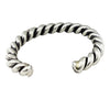 Caroline Tsosie, Twisted Bracelet, Silver Round Wire, Navajo Handmade, 7"