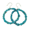 Cheryl Spencer, French Hook Earring, Arizona Nugget Turquoise, Navajo, 2 1/2"