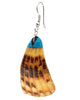 Jesus Espino, Earrings, Spiny Oyster Shell, Turquoise, Jet, Navajo Handmade, 3"