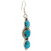 Marcella James, Earring, Sonoran Rose Turquoise, Silver, Navajo Handmade, 2"