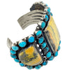 Anthony Skeets, Bracelet, Cluster, Bumble Bee Jasper, Turquoise, Navajo, 6 3/4"