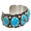 Darrell Cadman, Bracelet, Kingman Turquoise, Stamping, Navajo Handmade, 7 1/4"