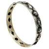 Elvira Bill, Bangle Bracelet, Stamping, Old Style, Silver, Navajo, 8 3/8"
