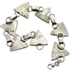 Selena Warner, Link Bracelet, Kingman Turquoise, Silver, Navajo Made, 6 3/4"