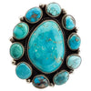 Darrell Cadman, Ring, Arizona Turquoise, Various Mines, Navajo Handmade, 8