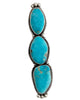 Tia Long, Ring, Kingman Turquoise, Sterling Silver, Navajo Handmade, Adjustable