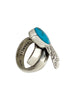 Melvin Francis, Ring, UFO, Turquoise, Sterling Silver, Navajo Made, Adjustable