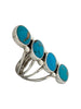 Verdy Jake, Ring, Turquoise Mountain, Sterling Silver, Navajo Handmade, 8 1/2