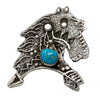 Delbert Arviso, Ring, Wild Mustang, Turquoise, Navajo Made, Adjustable