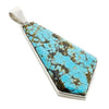 Kelsey Jimmie, Pendant, Number Eight Turquoise, Navajo Handmade, 2 5/8"