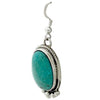 Marcella James, Earrings, Turquoise Mountain, Silver, Navajo Handmade, 2"