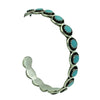 Iva Booqua, Hoop Earrings, Kingman Turquoise, Petit Point, Zuni Handmade, 1 1/2"