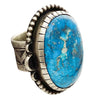 Julian Chavez, Ring, Kingman Turquoise, Silver, Navajo Handmade, 9 1/2