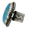 Julian Chavez, Ring, Kingman Turquoise, Silver, Navajo Handmade, 9 1/2