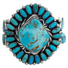 Marcus Chavez, Bracelet, Kingman Turquoise, Cluster, Navajo Handmade, 6 3/4"