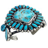 Marcus Chavez, Bracelet, Kingman Turquoise, Cluster, Navajo Handmade, 6 3/4"