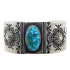 Edison Sandy Smith, Bracelet, Stamping, Kingman Turquoise, Navajo Handmade, 7”