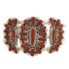Juspert Wilson, Bracelet, Mediterranean Coral, Cluster, Navajo Handmade, 6 5/8"